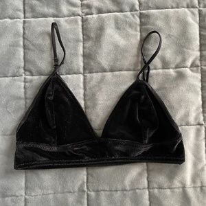 Shein black velvet bralette